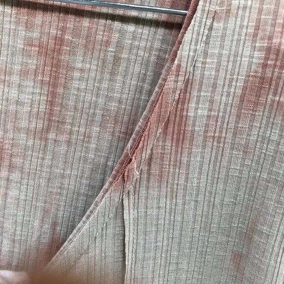 POL Tie Dye Ribbed Henley Tee Top Womens Large L Ivory Taupe SMT1686 - Picture 10 of 12